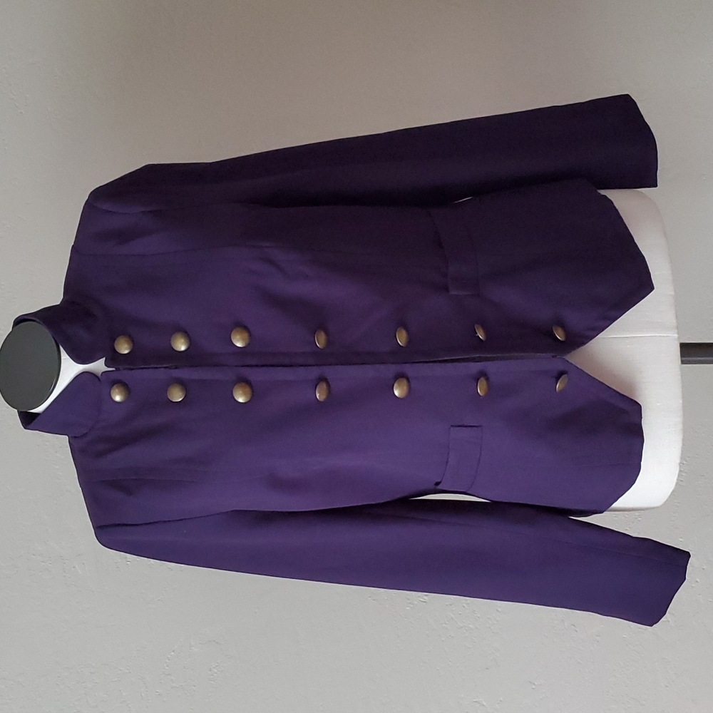 Purple military style blazer